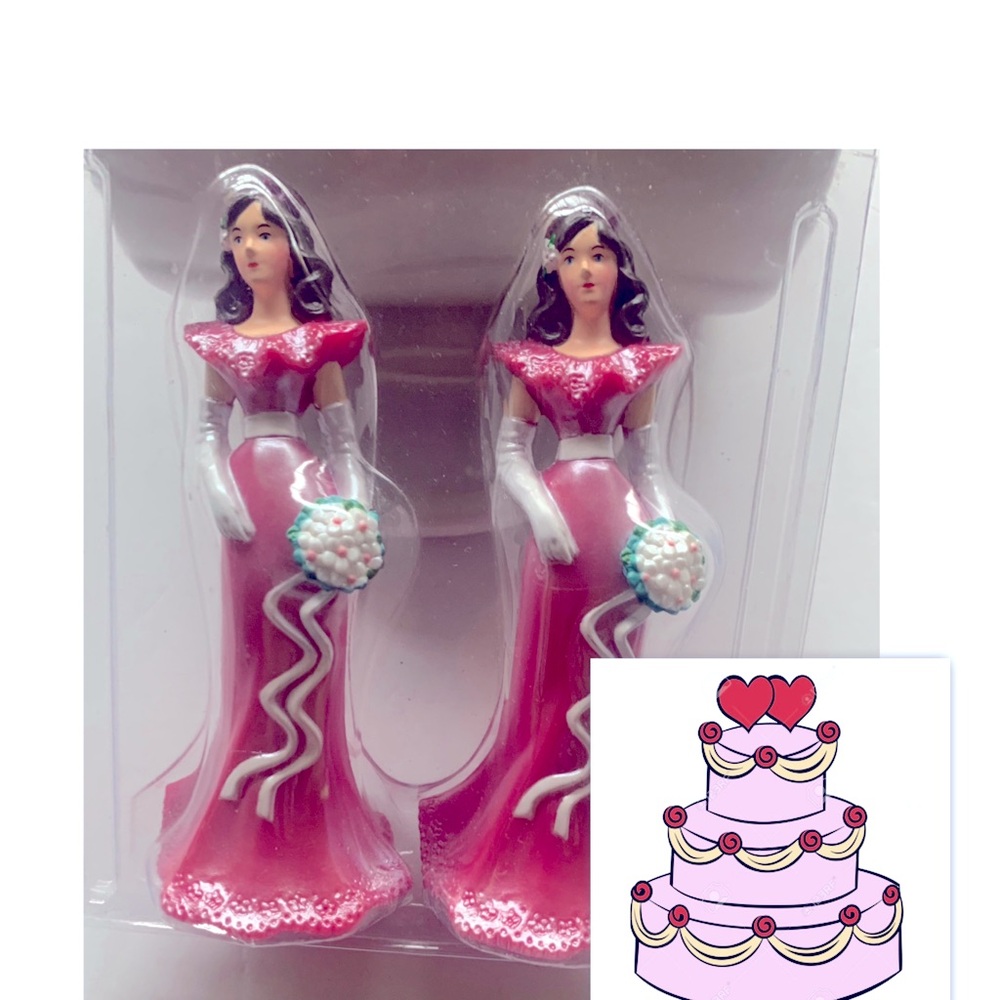 NWOT 2 BRIDEs/MAIDs 💒 Wedding Cake 🎂 Toppers